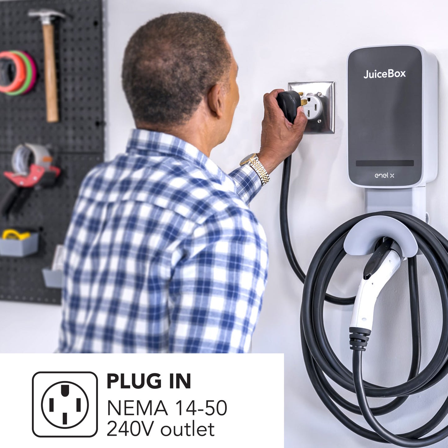 JuiceBox 40 Amp Electric Vehicle Charging Station with NEMA, 20-ft Cable